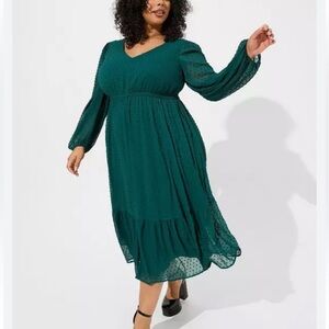 Torrid nwt long sleeve wintergreen dressss